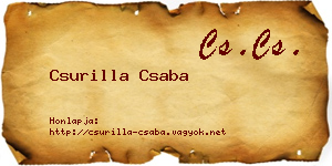 Csurilla Csaba névjegykártya