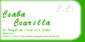 csaba csurilla business card